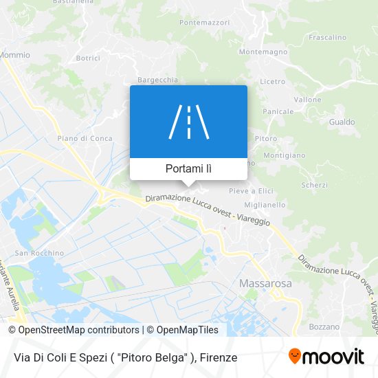 Mappa Via Di Coli E Spezi ( "Pitoro Belga" )