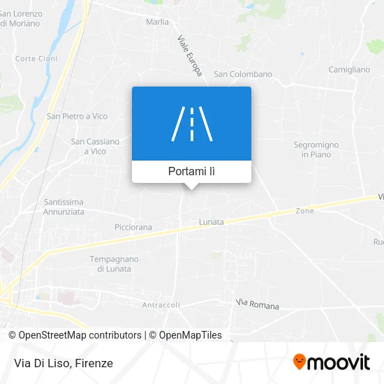 Mappa Via Di Liso