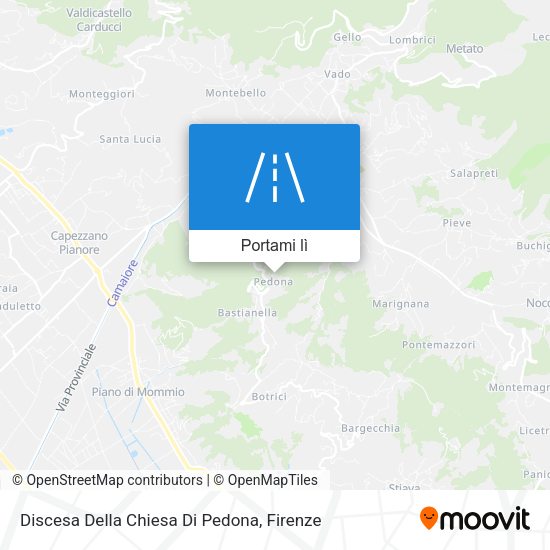 Mappa Discesa Della Chiesa Di Pedona