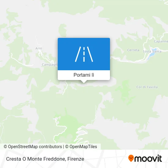 Mappa Cresta O Monte Freddone
