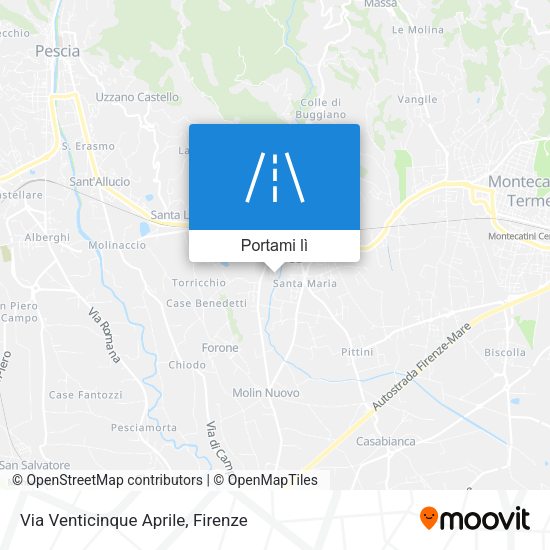 Mappa Via Venticinque Aprile