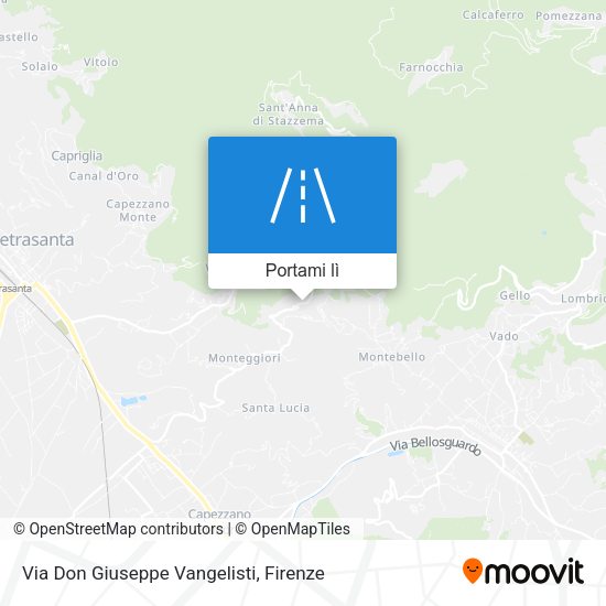 Mappa Via Don Giuseppe Vangelisti