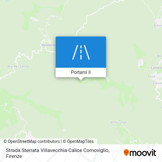 Mappa Strada Sterrata Villavecchia-Calice Cornoviglio