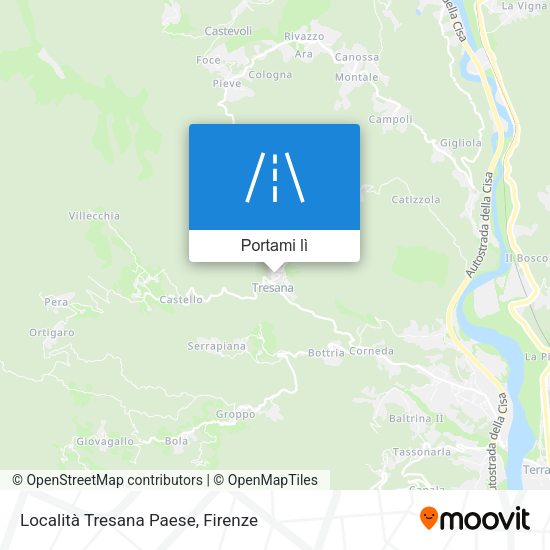 Mappa Località Tresana Paese