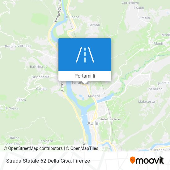 Mappa Strada Statale 62 Della Cisa