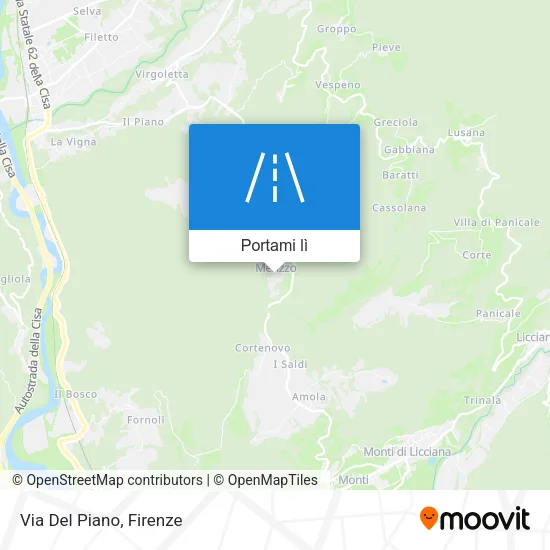 Mappa Via Del Piano