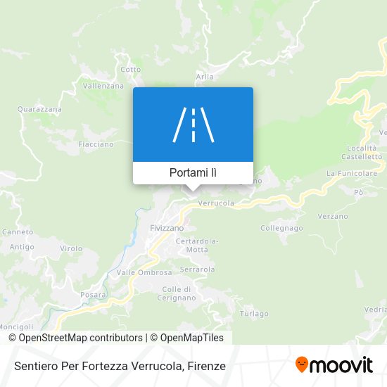 Mappa Sentiero Per Fortezza Verrucola