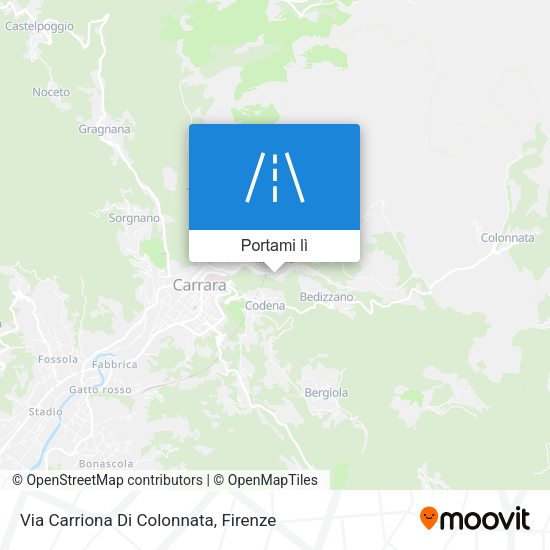 Mappa Via Carriona Di Colonnata