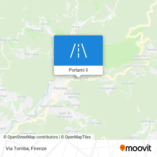 Mappa Via Tomba