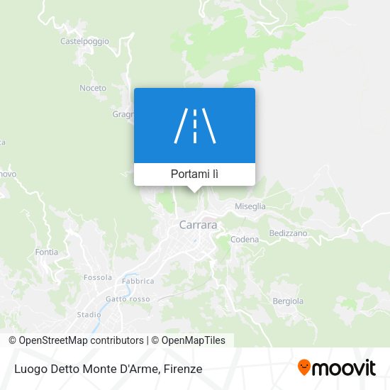 Mappa Luogo Detto Monte D'Arme