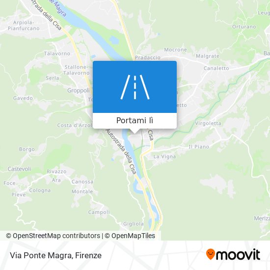 Mappa Via Ponte Magra