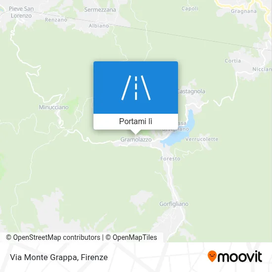 Mappa Via Monte Grappa