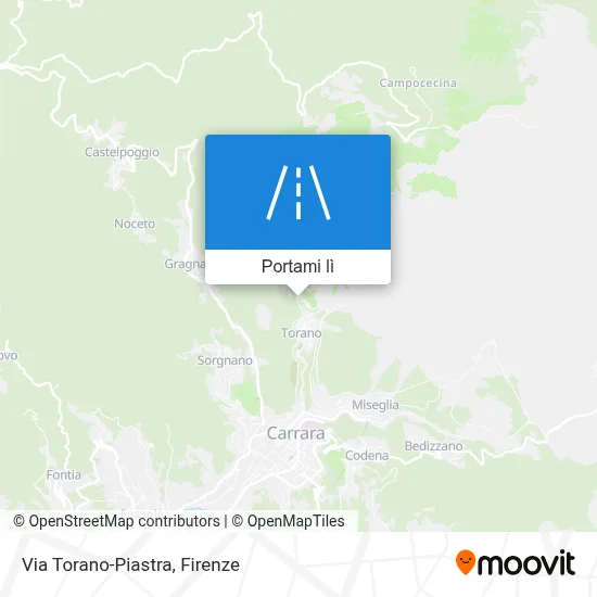 Mappa Via Torano-Piastra