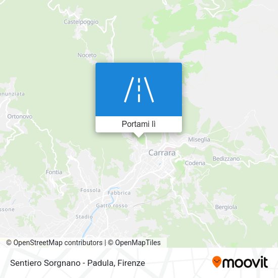 Mappa Sentiero Sorgnano - Padula