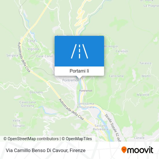 Mappa Via Camillo Benso Di Cavour