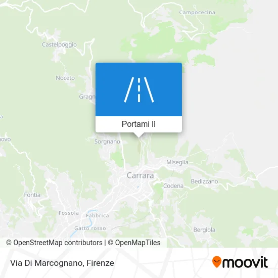 Mappa Via Di Marcognano