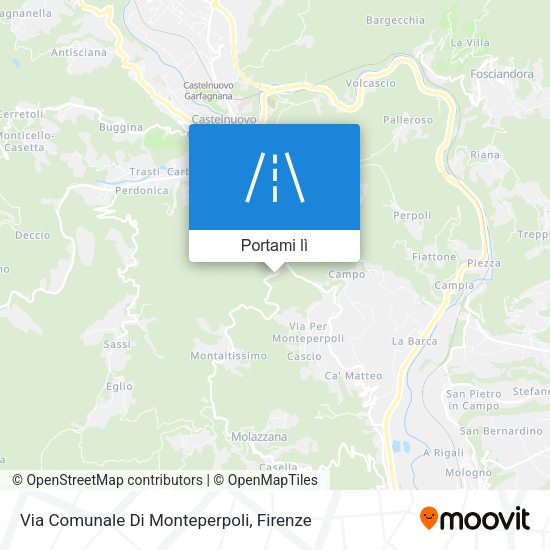 Mappa Via Comunale Di Monteperpoli