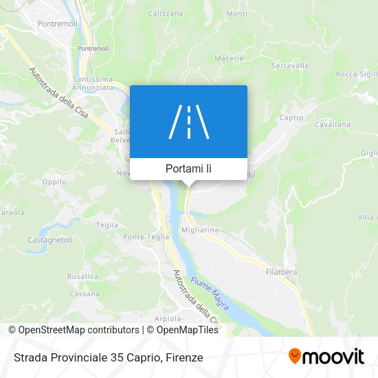 Mappa Strada Provinciale 35 Caprio