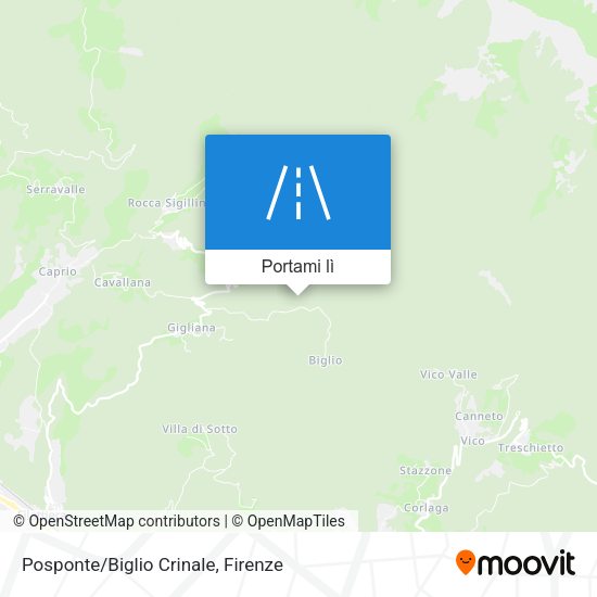 Mappa Posponte/Biglio Crinale
