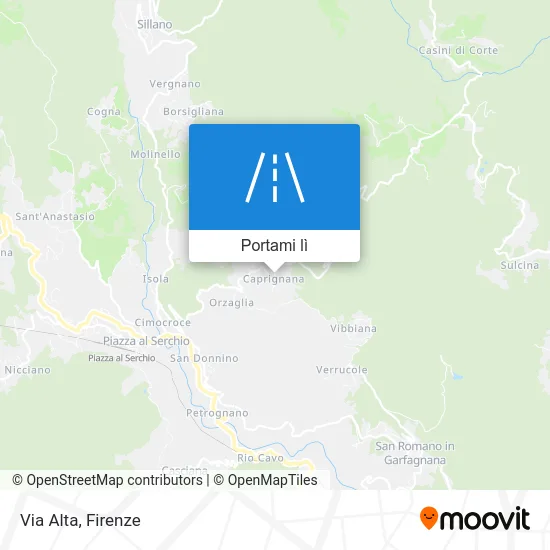 Mappa Via Alta
