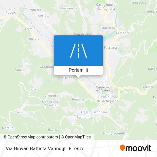 Mappa Via Giovan Battista Vannugli