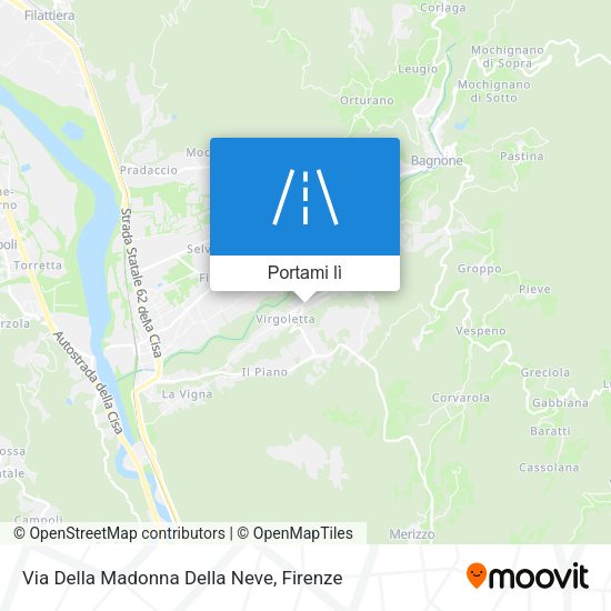 Mappa Via Della Madonna Della Neve