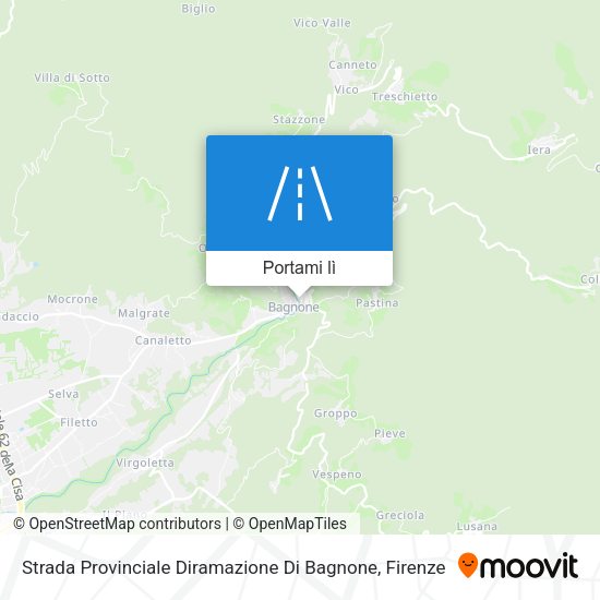 Mappa Strada Provinciale Diramazione Di Bagnone
