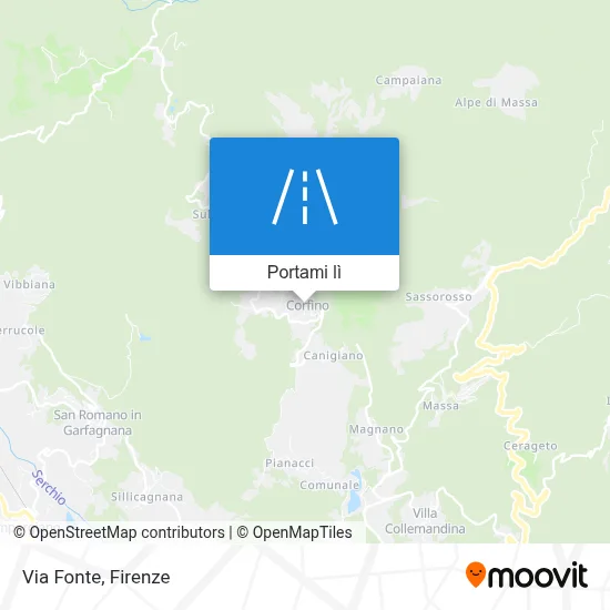 Mappa Via Fonte