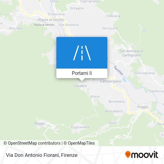 Mappa Via Don Antonio Fiorani