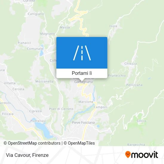 Mappa Via Cavour