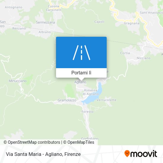 Mappa Via Santa Maria - Agliano