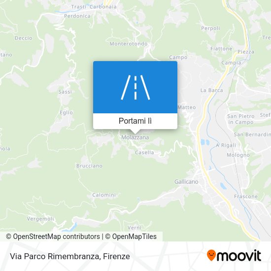 Mappa Via Parco Rimembranza