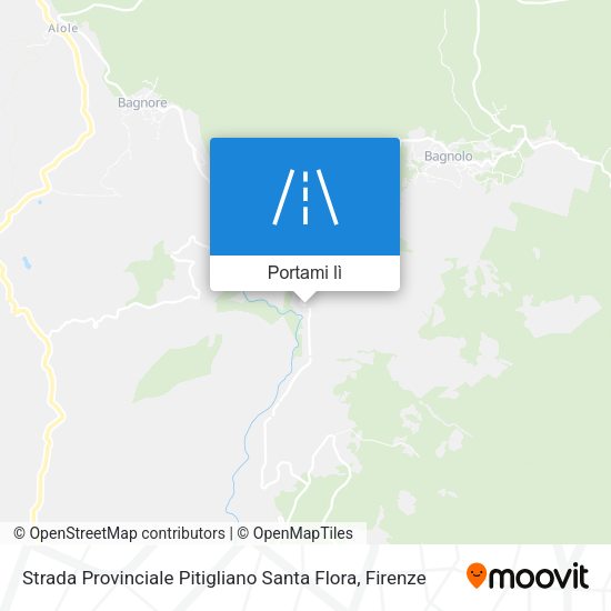 Mappa Strada Provinciale Pitigliano Santa Flora