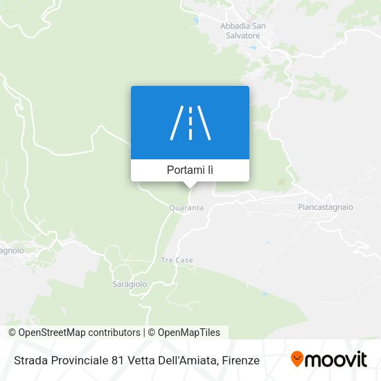 Mappa Strada Provinciale 81 Vetta Dell'Amiata