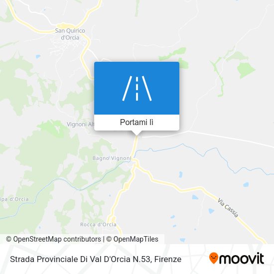 Mappa Strada Provinciale Di Val D'Orcia N.53