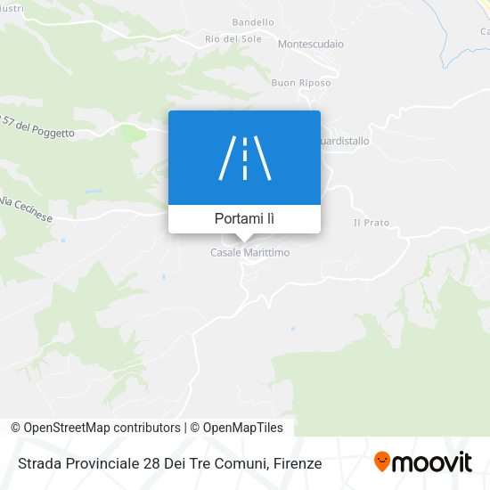 Mappa Strada Provinciale 28 Dei Tre Comuni