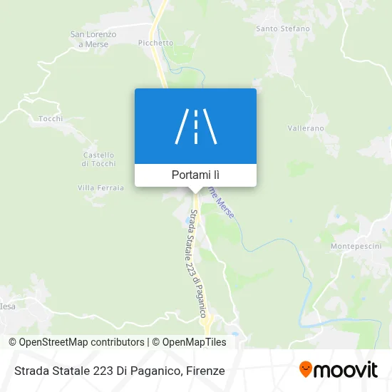 Mappa Strada Statale 223 Di Paganico