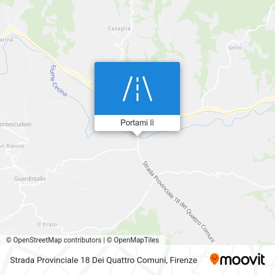 Mappa Strada Provinciale 18 Dei Quattro Comuni