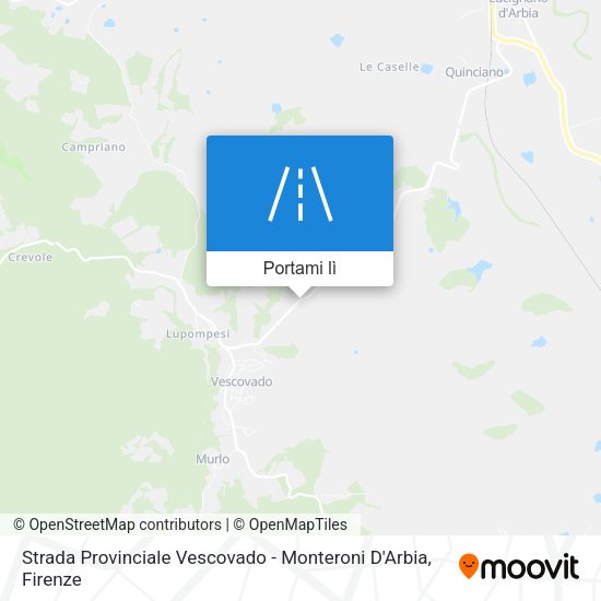 Mappa Strada Provinciale Vescovado - Monteroni D'Arbia
