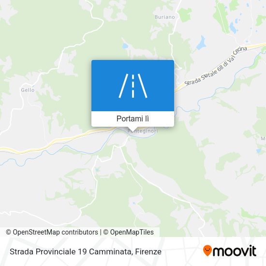 Mappa Strada Provinciale 19 Camminata