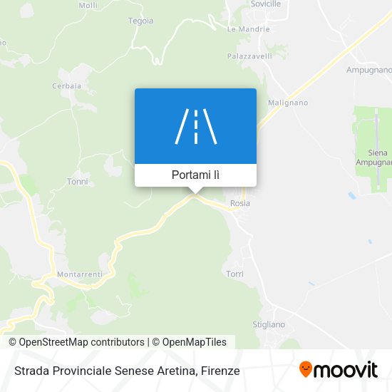 Mappa Strada Provinciale Senese Aretina