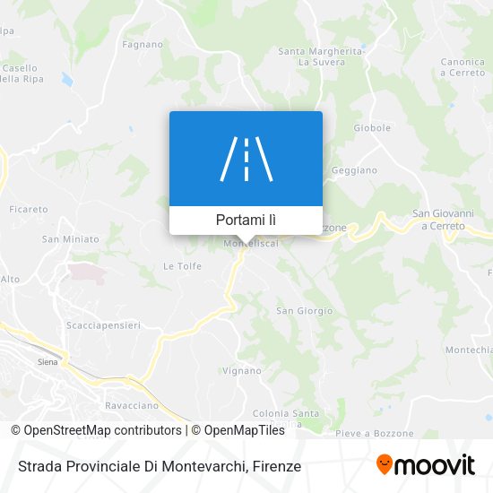 Mappa Strada Provinciale Di Montevarchi