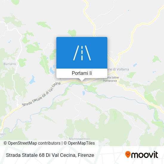 Mappa Strada Statale 68 Di Val Cecina