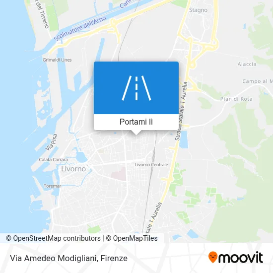 Mappa Via Amedeo Modigliani