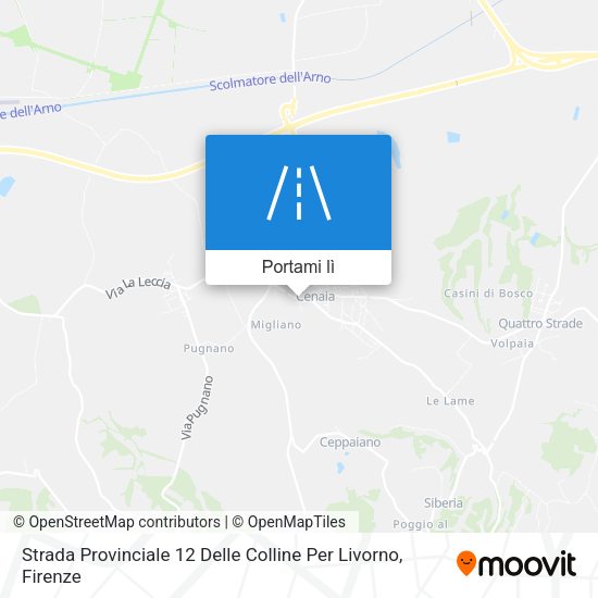 Mappa Strada Provinciale 12 Delle Colline Per Livorno