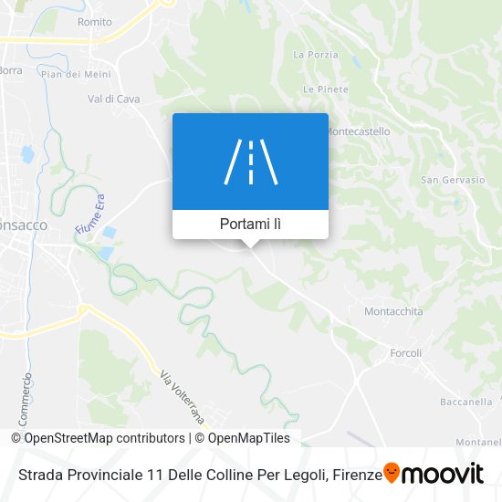 Mappa Strada Provinciale 11 Delle Colline Per Legoli