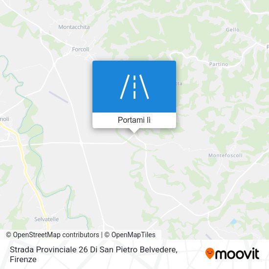 Mappa Strada Provinciale 26 Di San Pietro Belvedere