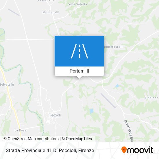 Mappa Strada Provinciale 41 Di Peccioli