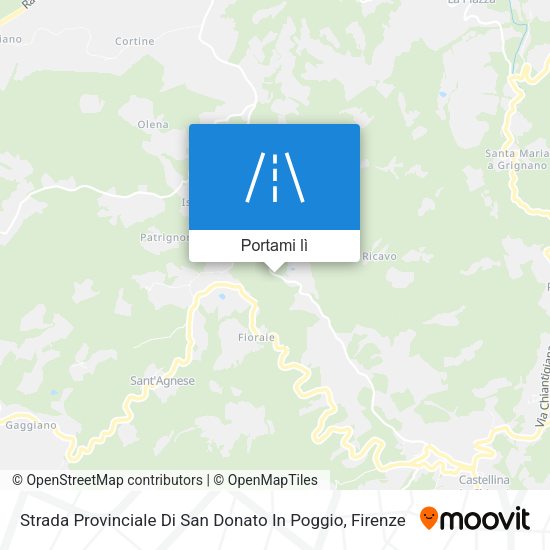 Mappa Strada Provinciale Di San Donato In Poggio