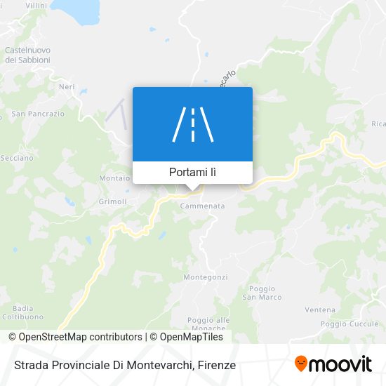 Mappa Strada Provinciale Di Montevarchi